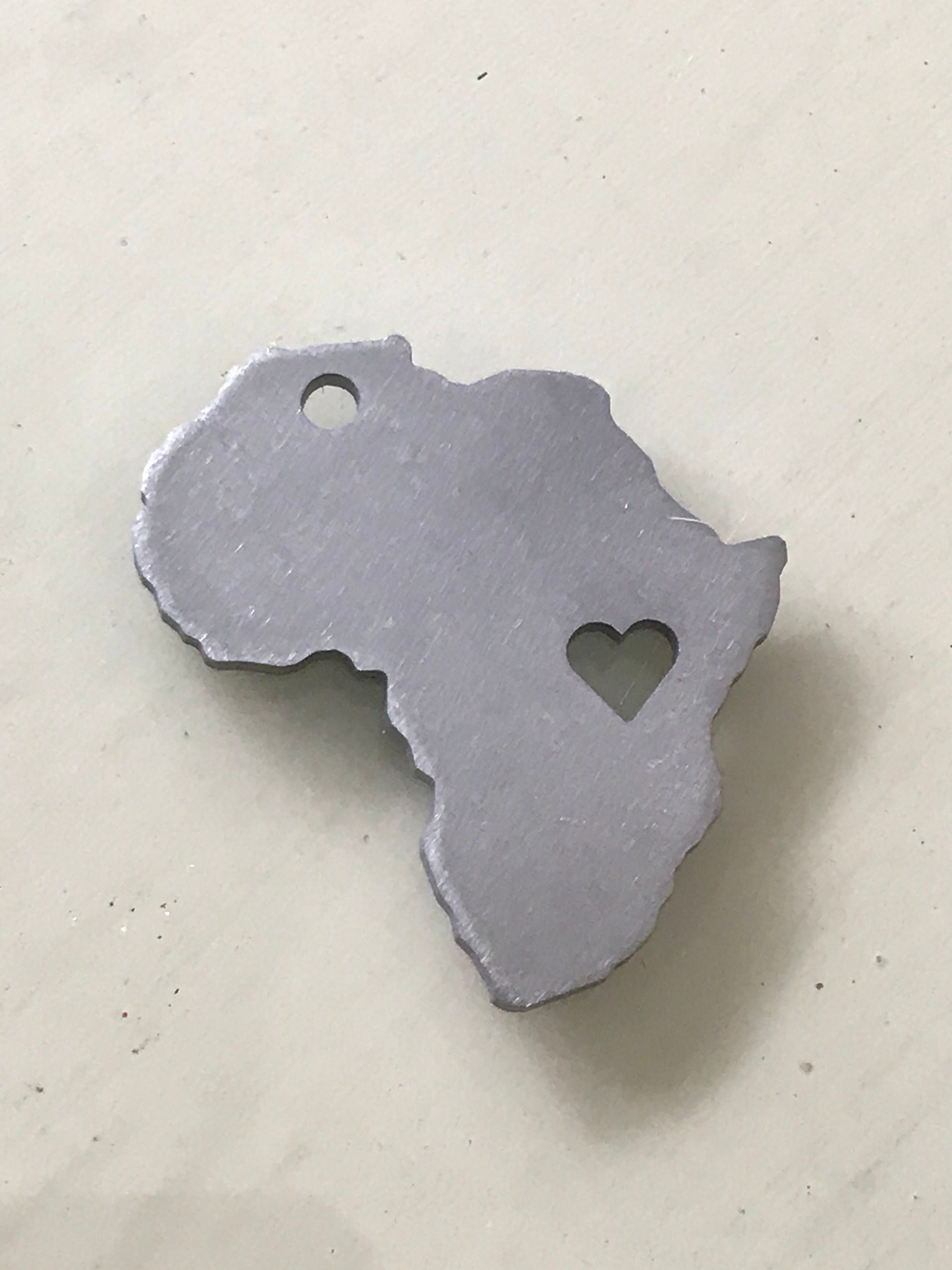 Metal Africa Keychain