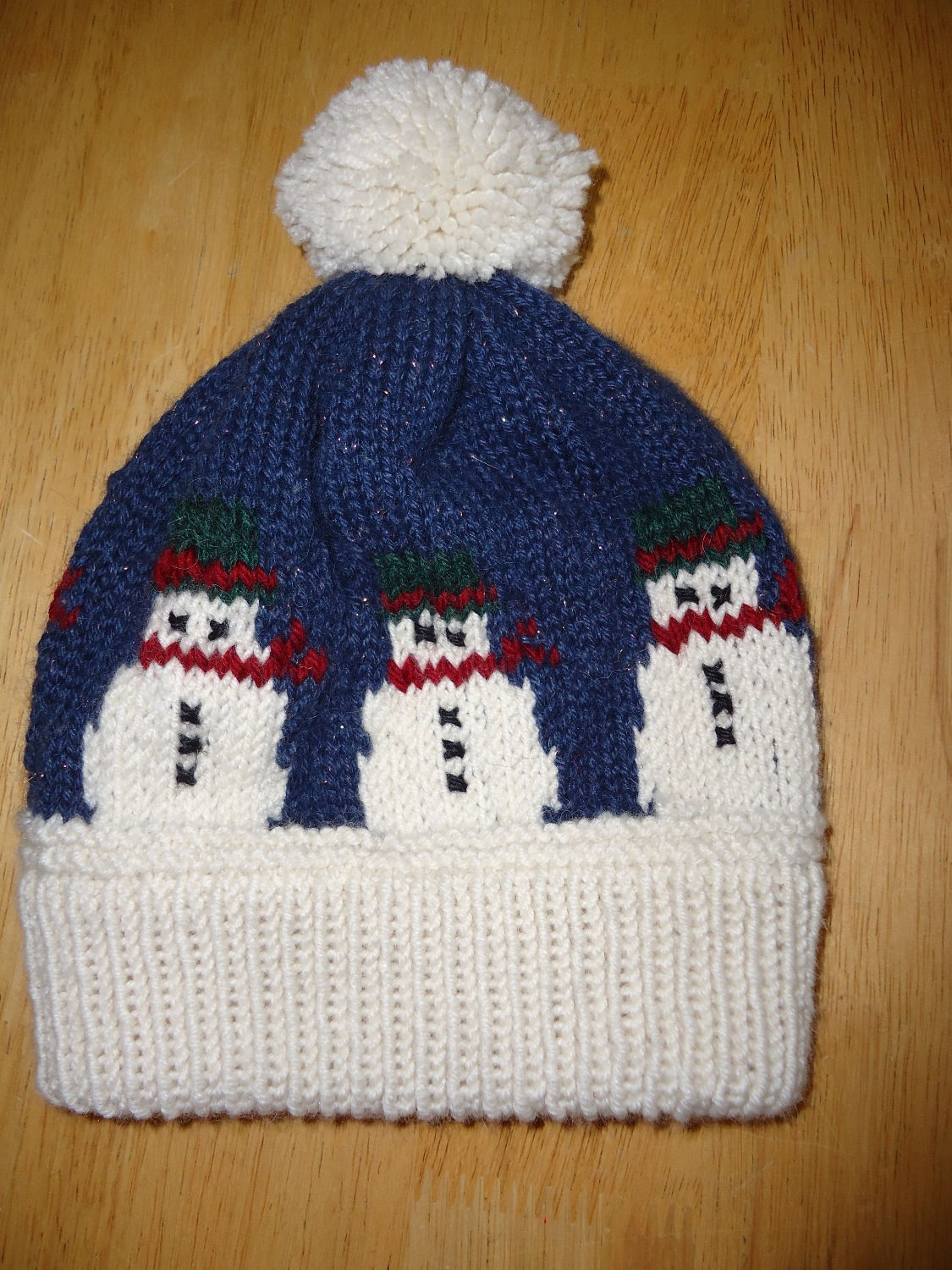 Snowman Hat, Children's (Blue or Pink)