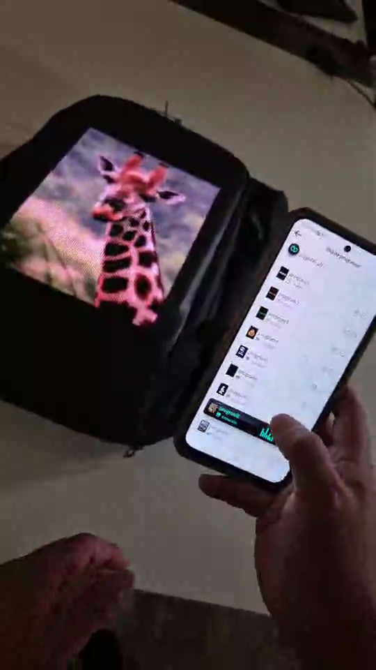 Miniatura: Mochila led programable 64x64 pixeles sin bateria impermeable laptop 17 pulgadas