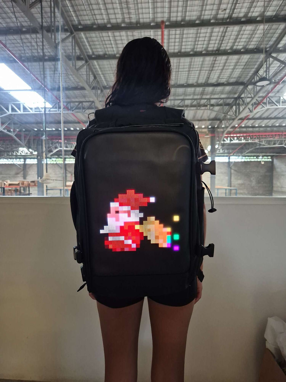 Miniatura: Mochila led programable 64x64 pixeles sin bateria impermeable laptop 17 pulgadas