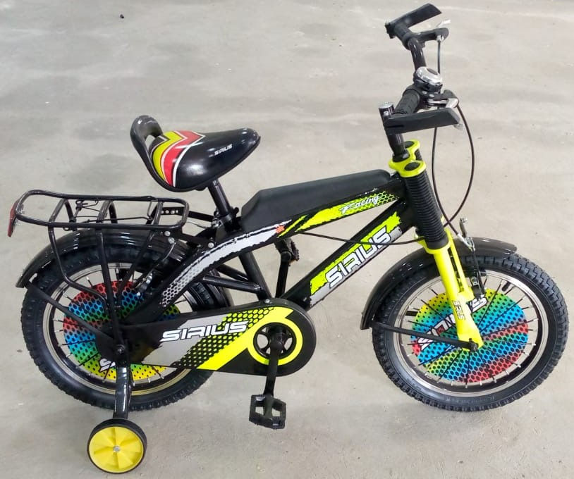 Bicicleta Infantil con Ruedas de Apoyo y Diseno Decorado