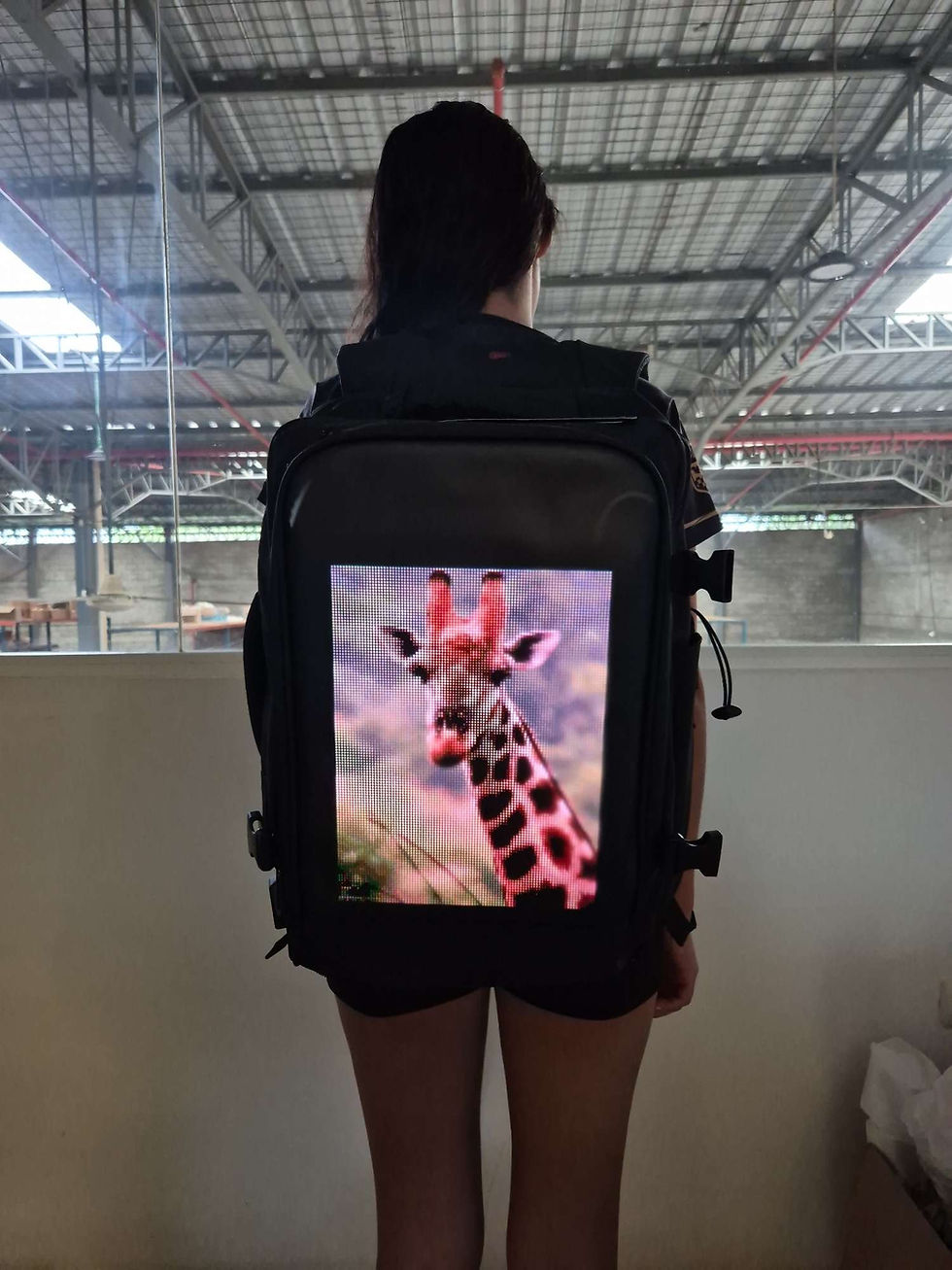 Miniatura: Mochila led programable 64x64 pixeles sin bateria impermeable laptop 17 pulgadas