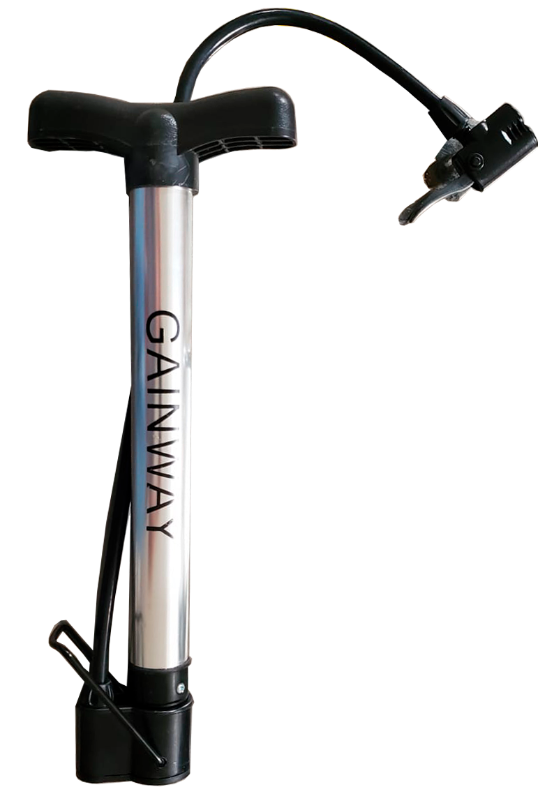 Inflador Aluminio Corto Niquelado 33CM Bicicleta
