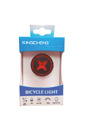 Luz Circulo X Roja 50LM USB-C Recargable Bicicleta