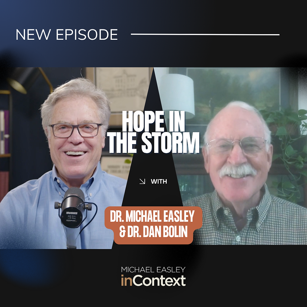 I was the guest on Michael Easley’s InContext podcast this past week. We talked about my book, October Storm. You can follow the program at here.)