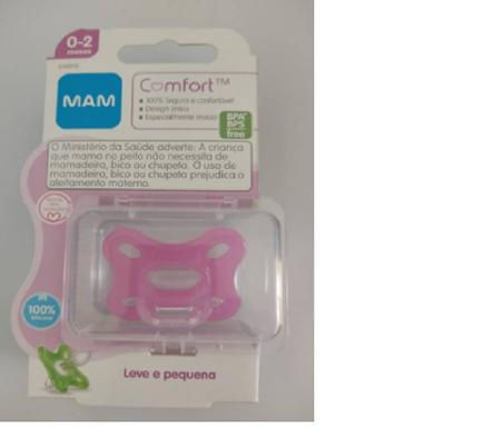 Chupeta Comfort 100% Silicone Rosa 0-2 meses