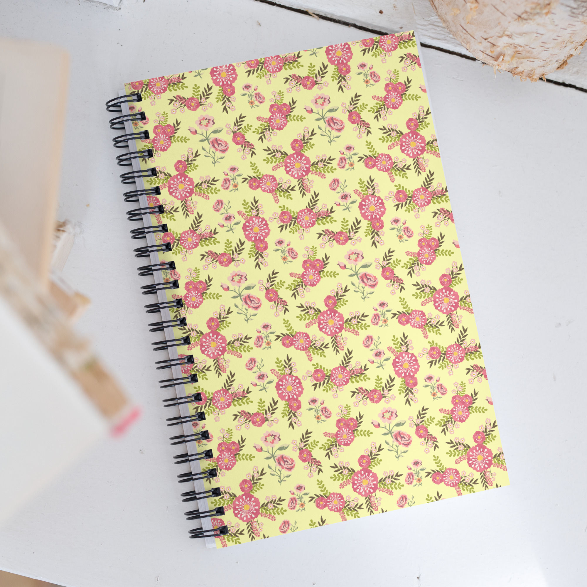 Vintage Floral Spiral Notebook