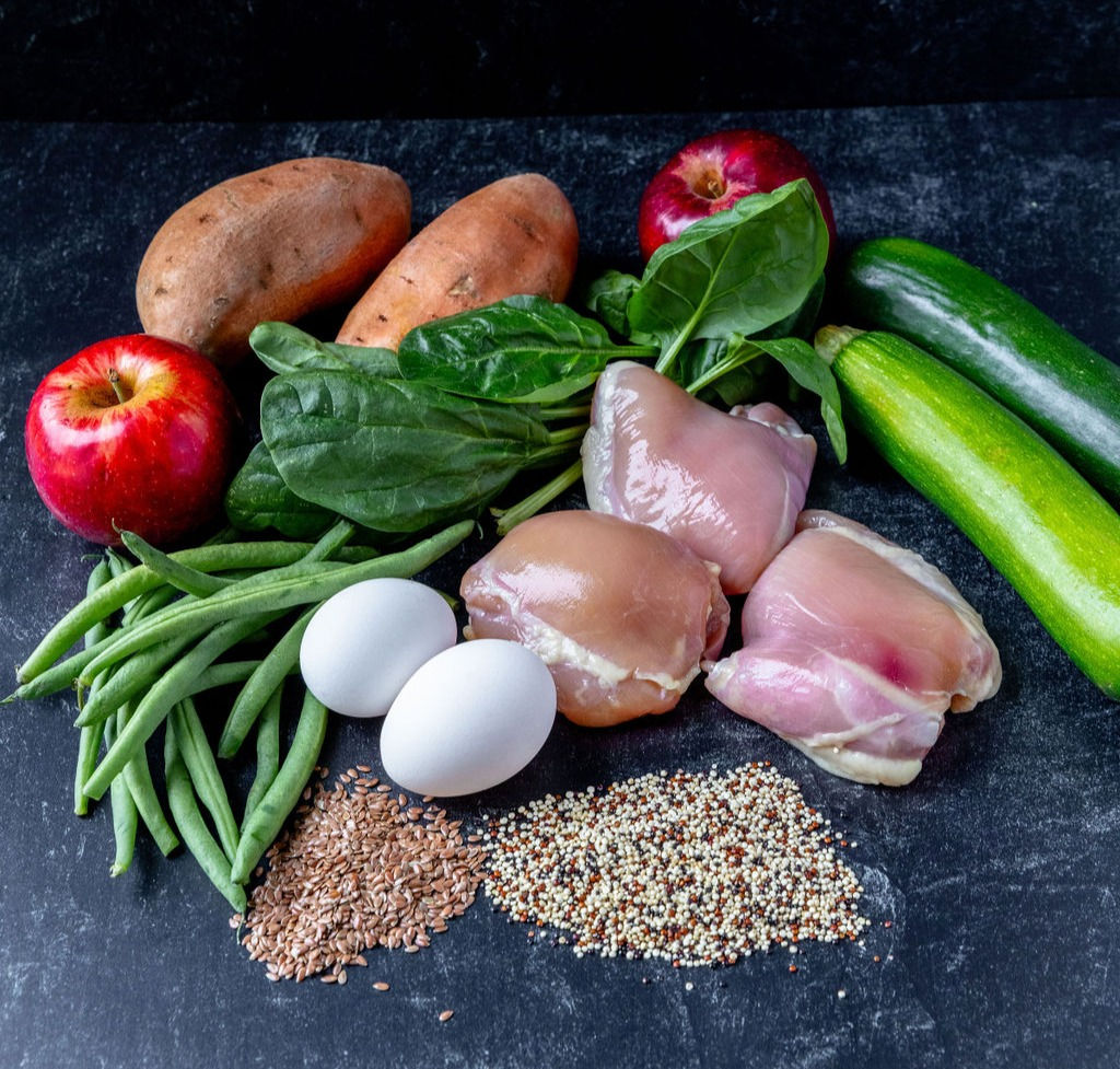 Chicken, Sweet Potato, Quinoa Recipe $6.00 each 12 oz. bag