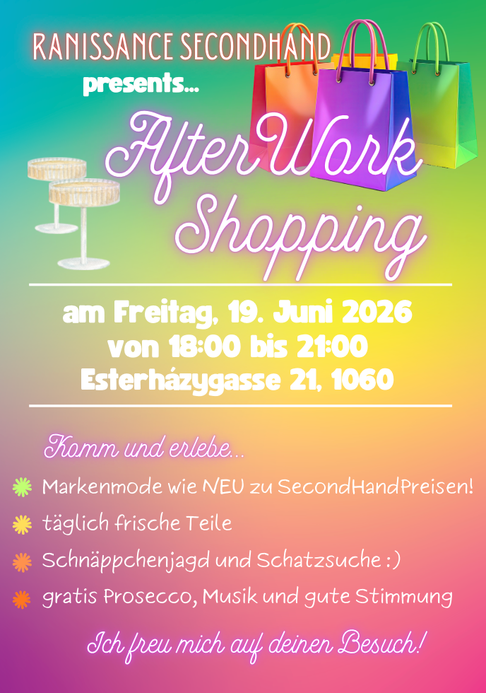 Komm zum AfterWorkShopping!