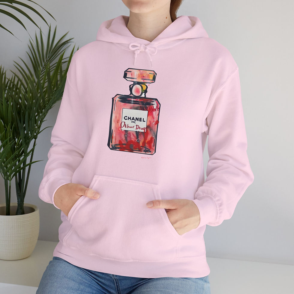 Miniatyrbild:  Mr Nobody Hoodie Red Parfume  - €hanel & other *rugs. Unisex Hoodie