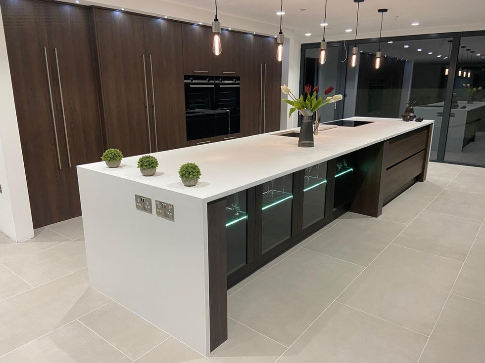 Flat Panel Walnut Kitchen 4