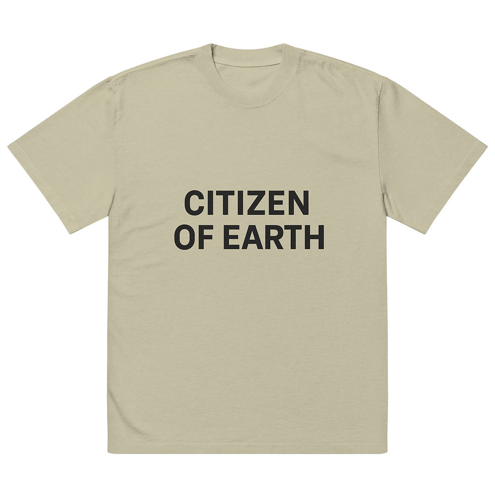 Thumbnail: Citizen of Earth Oversized faded t-shirt