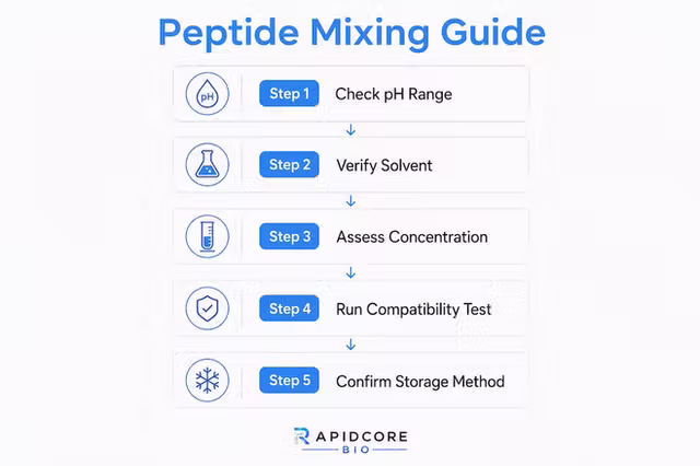 Rapidcorebio's peptide storage cases are built for research workflows — overview diagram