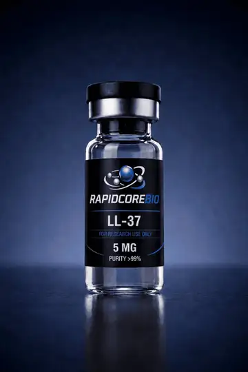 RapidCore Bio LL-37 5 mg research peptide vial | Protect LL-37 Research Data: Mechanism, Structure, Production, and COA