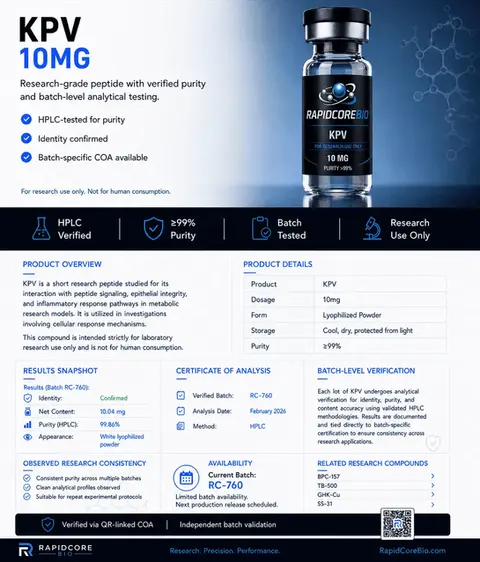 RapidCore Bio KPV 10mg product info