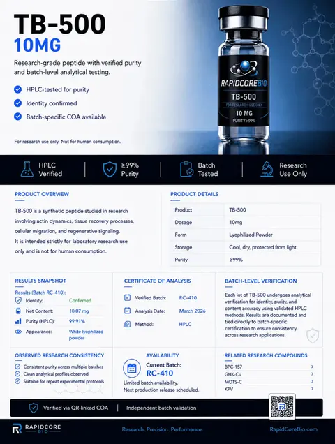 RapidCore Bio TB-500 10mg product info