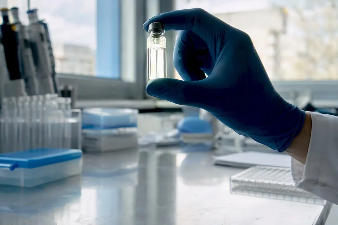 Analytical laboratory preparing peptide characterization