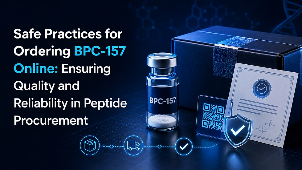 Safe peptide ordering is critical to avoid counterfeit or contaminated products.