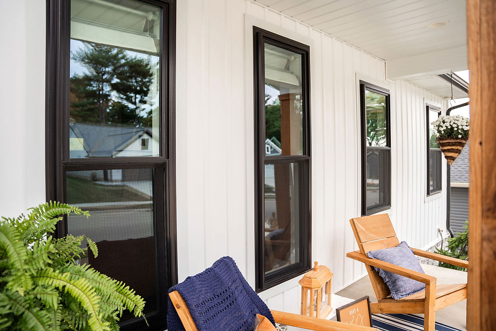 Endure™ Double Hung Windows in Textured Matte Coal Black
