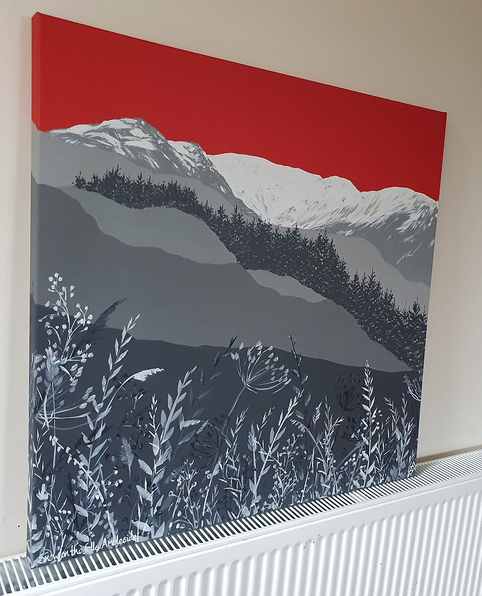 Thumbnail: Snow on the fells, Ambleside