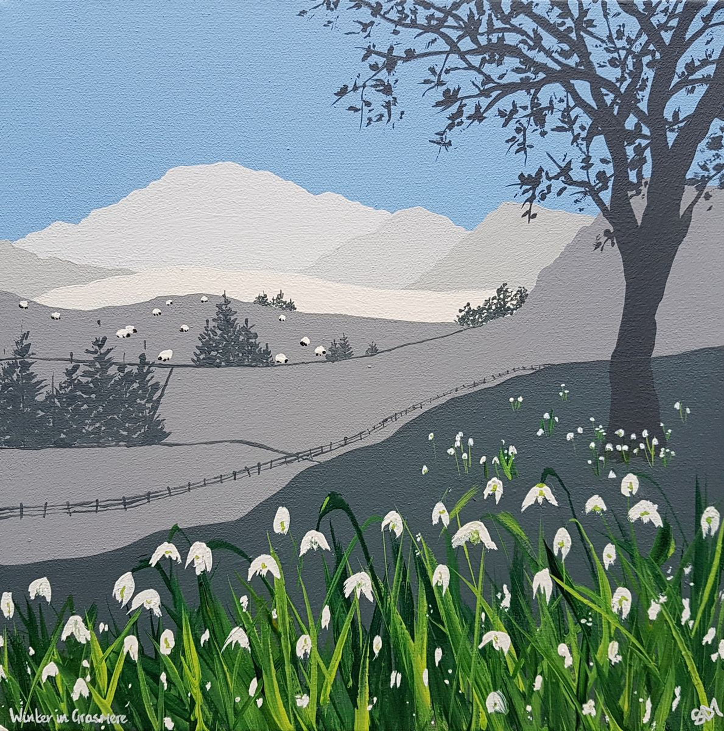 Greetings card - Winter in Grasmere