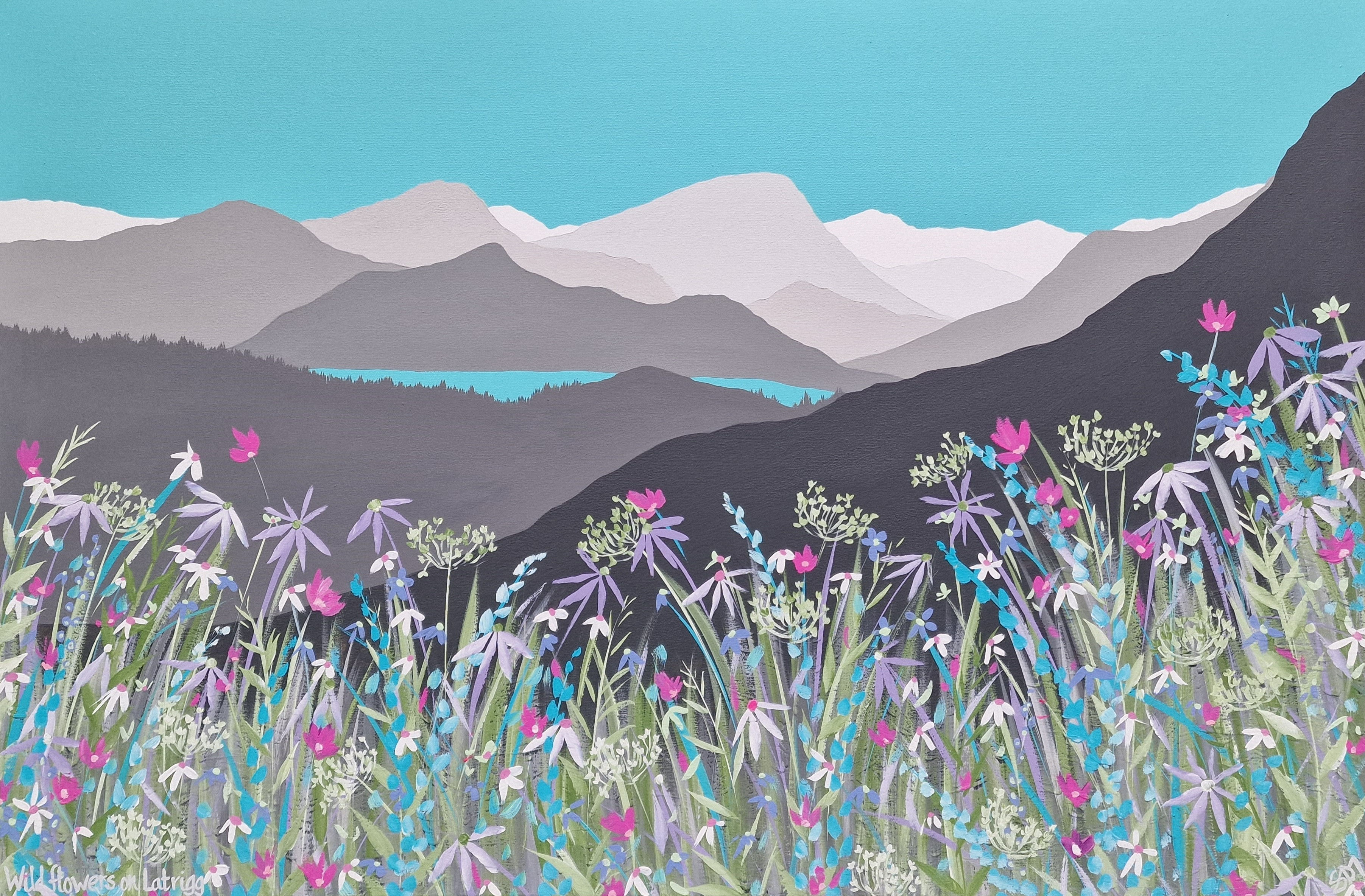 Print - Wild flowers on Latrigg