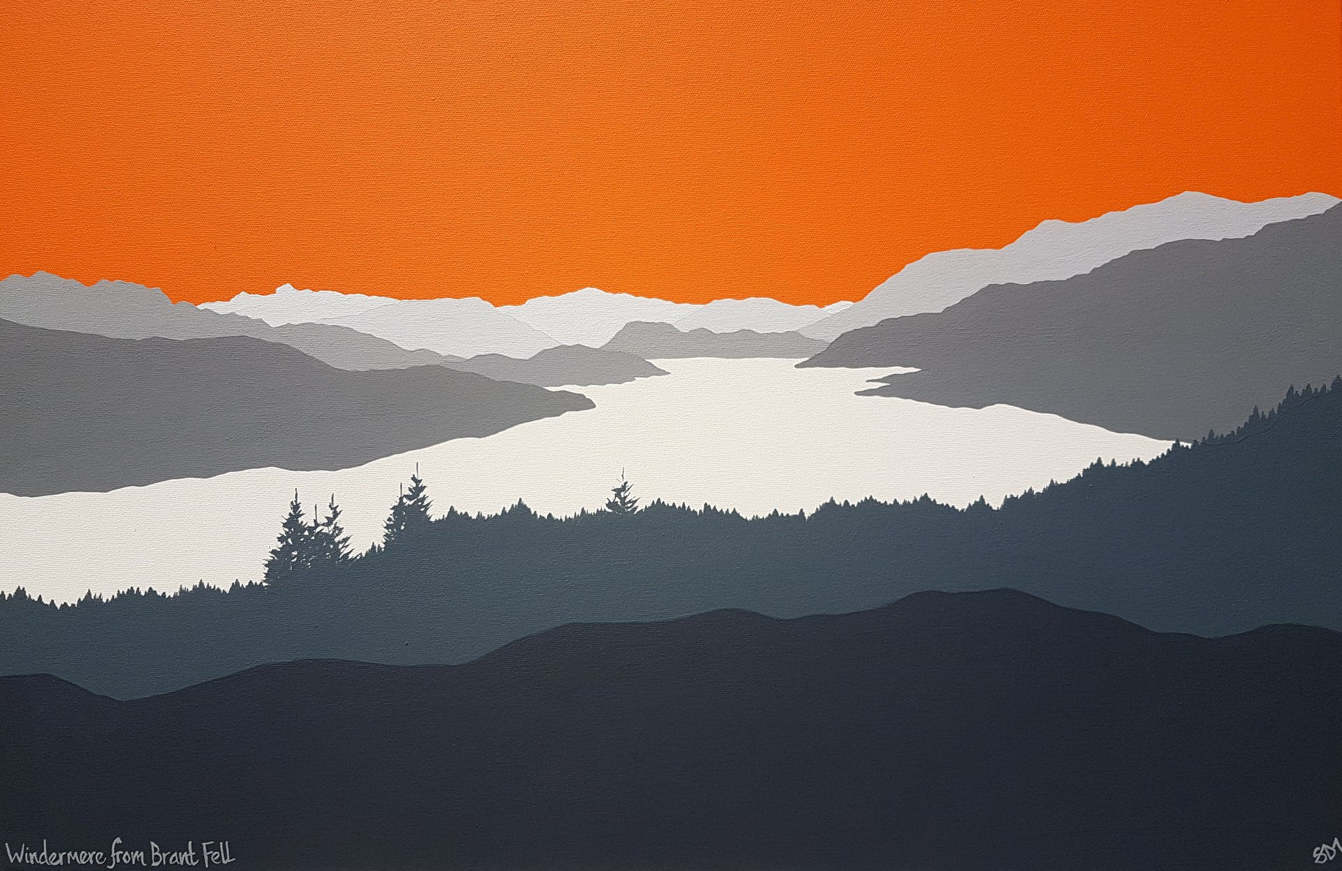 Print - Windermere from Brant Fell