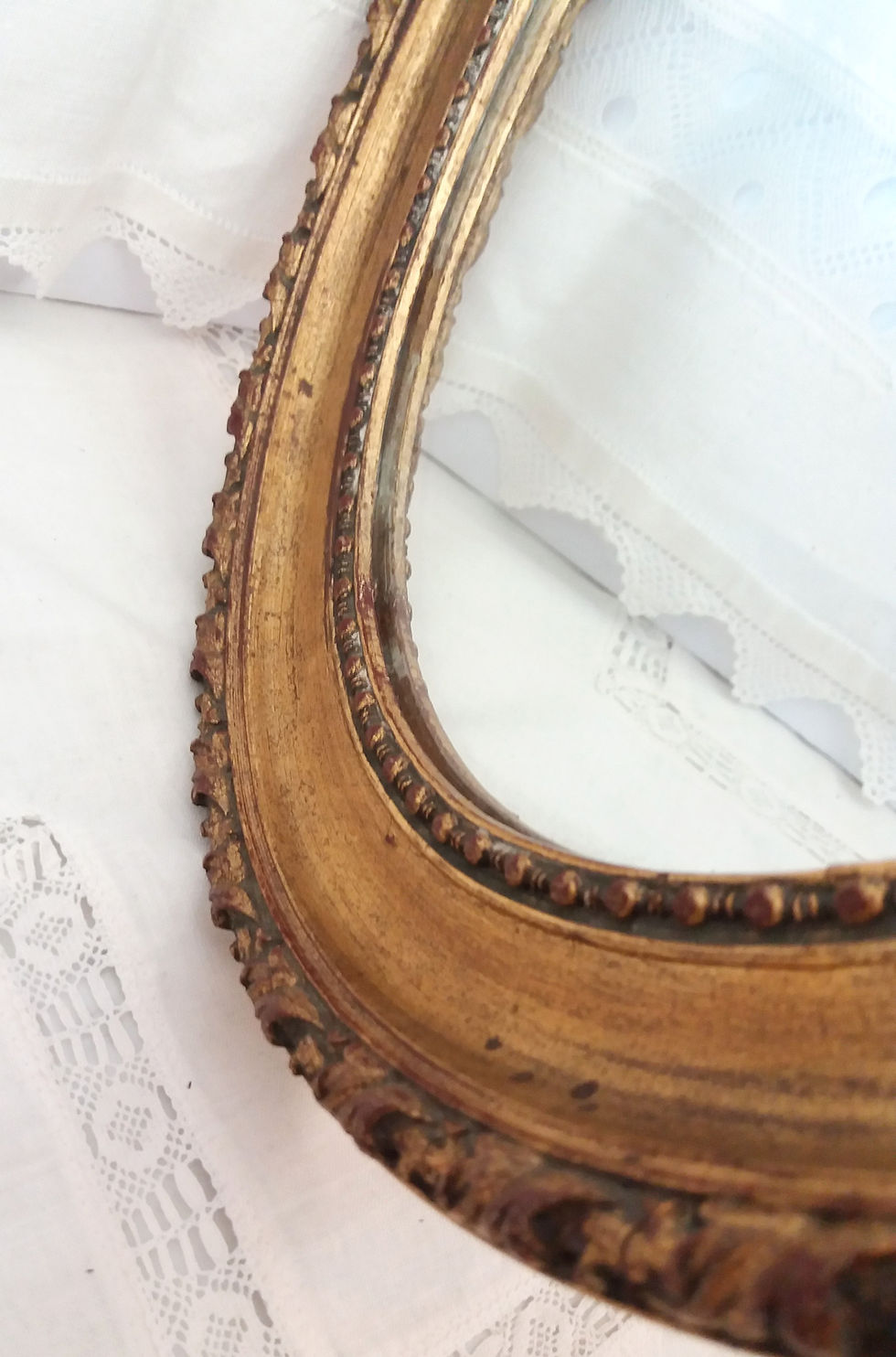 Miniature : Petit miroir ancien ovale inspiration Napoléon III