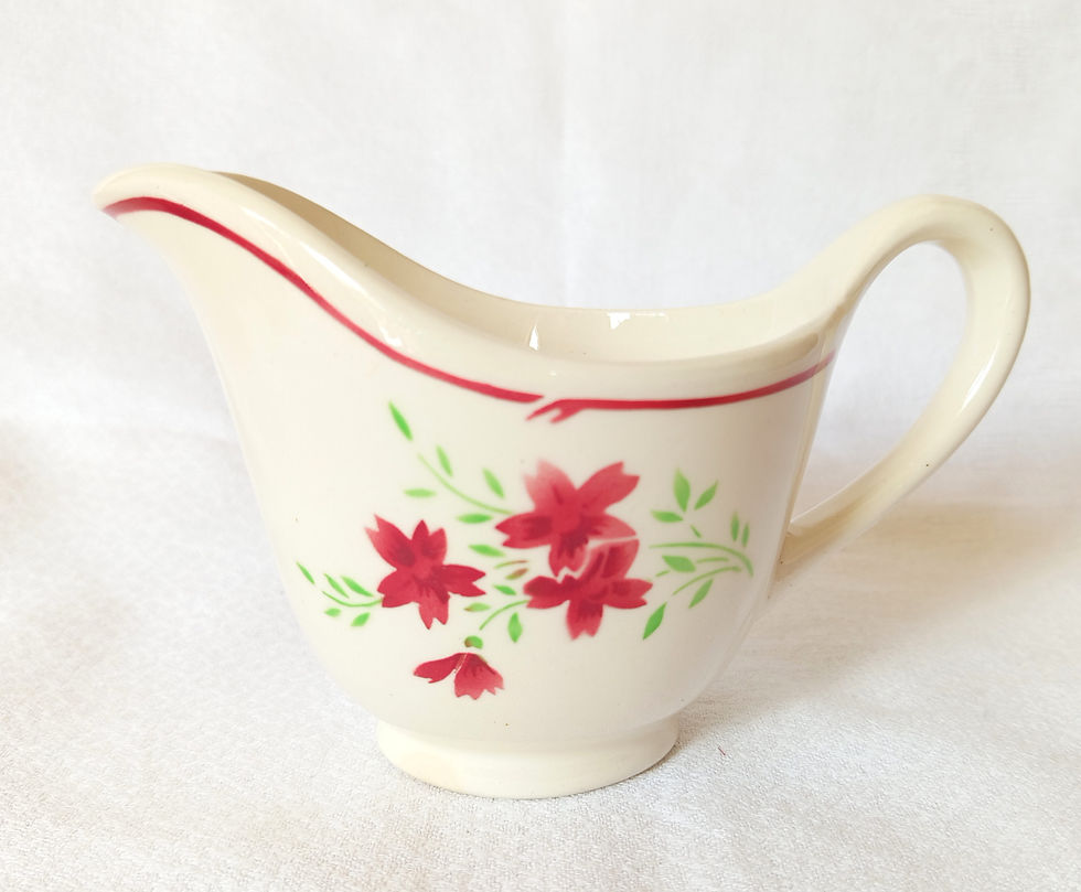 Miniature : Saucière à fleurs étoilées rouges - Badonviller -Années 20