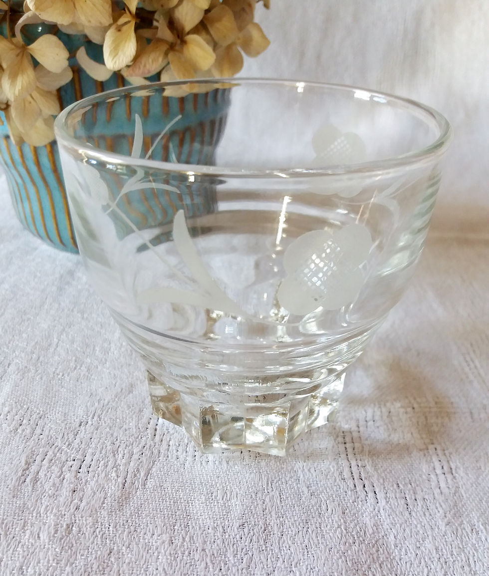 Miniature : Verres à eau pieds étoiles -  années 50