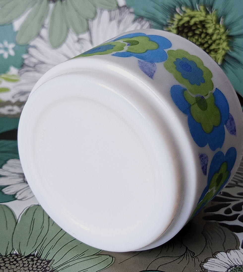 Miniature : Petite tasse Lotus vert-bleu Arcopal  Années 70