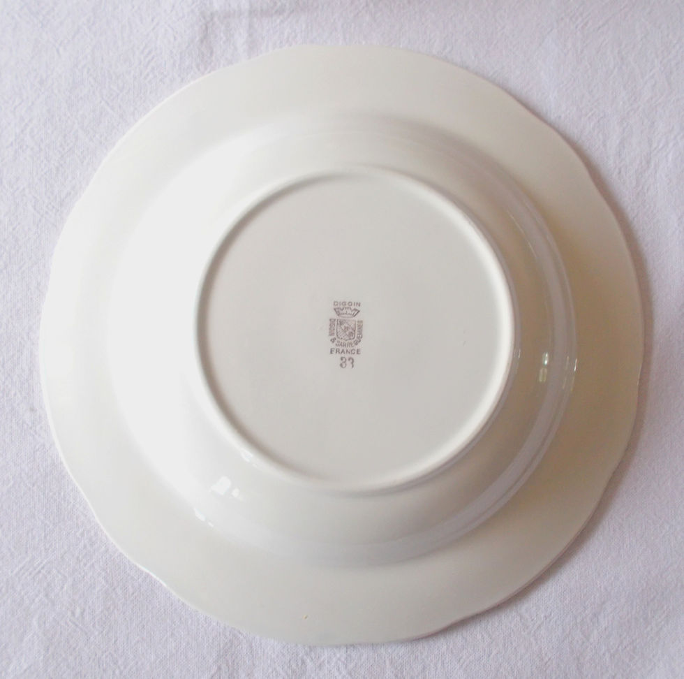 Miniature : Assiettes creuses Digoin & Sarreguemines - décor violettes