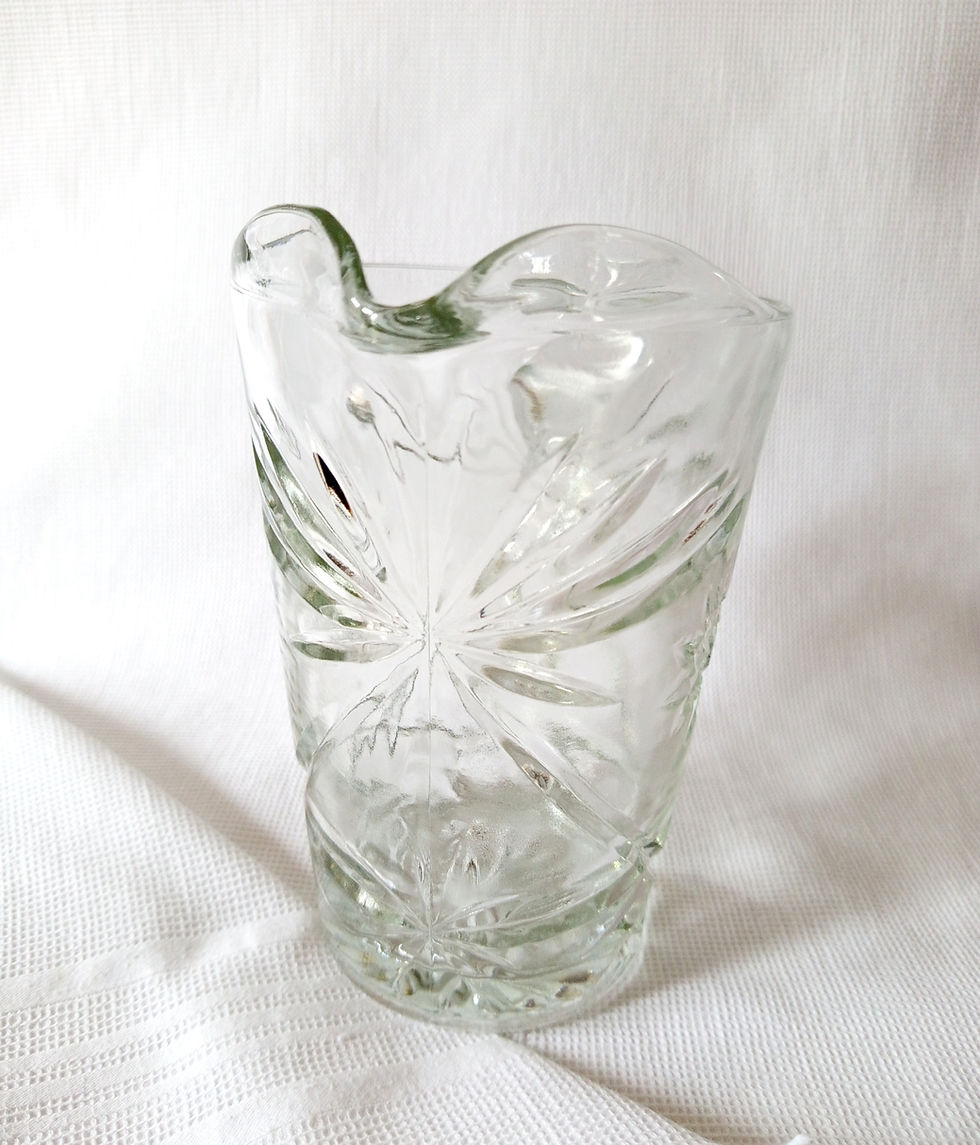 Miniature : Pichet en verre motif "Early American Prescut" Anchor Hocking USA Années 60 à 80