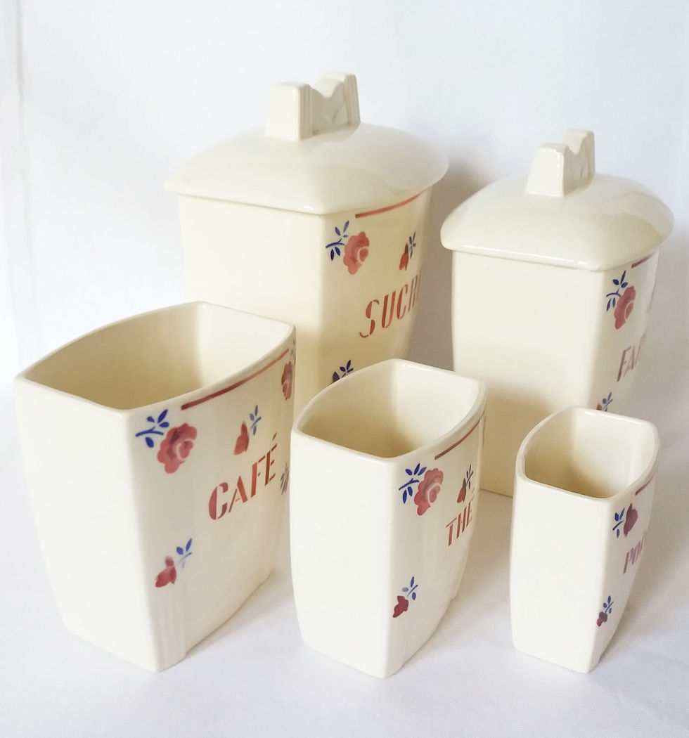 Miniature : Pots à épices semi-porcelaine Badonviller Années 20