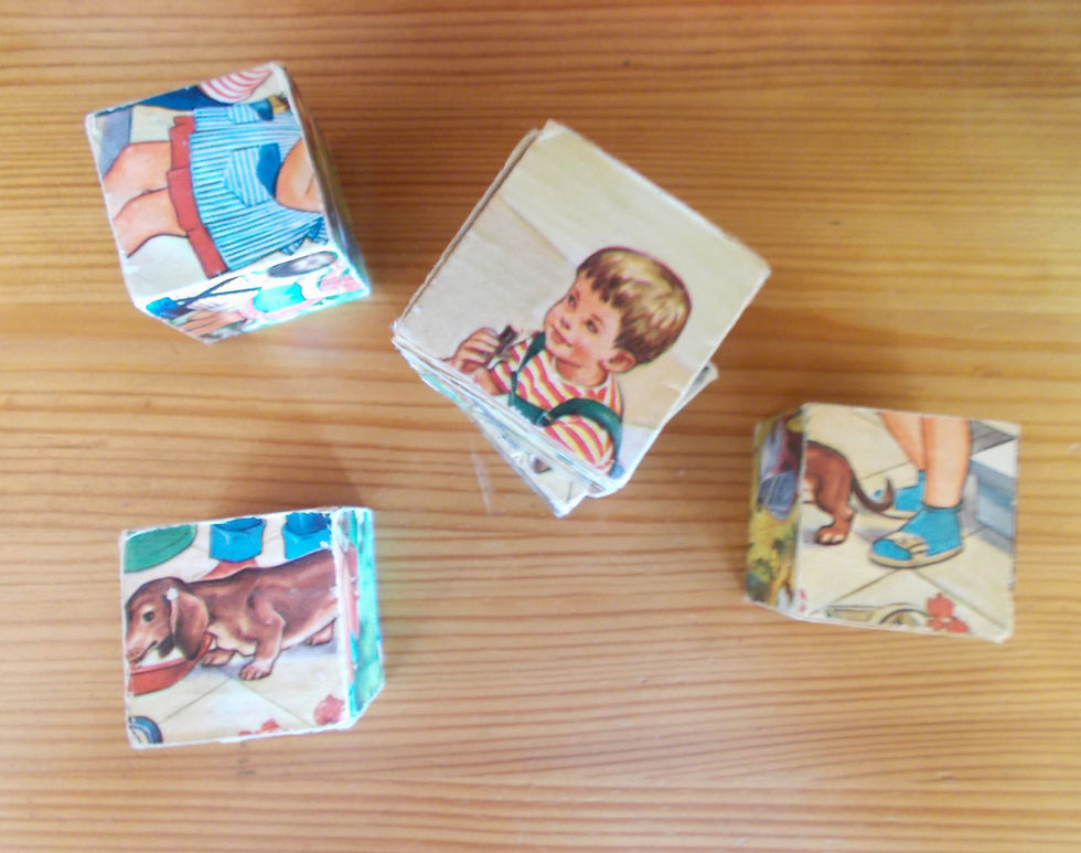 Miniature : Jeu de cubes vintage- Made in Western Germany