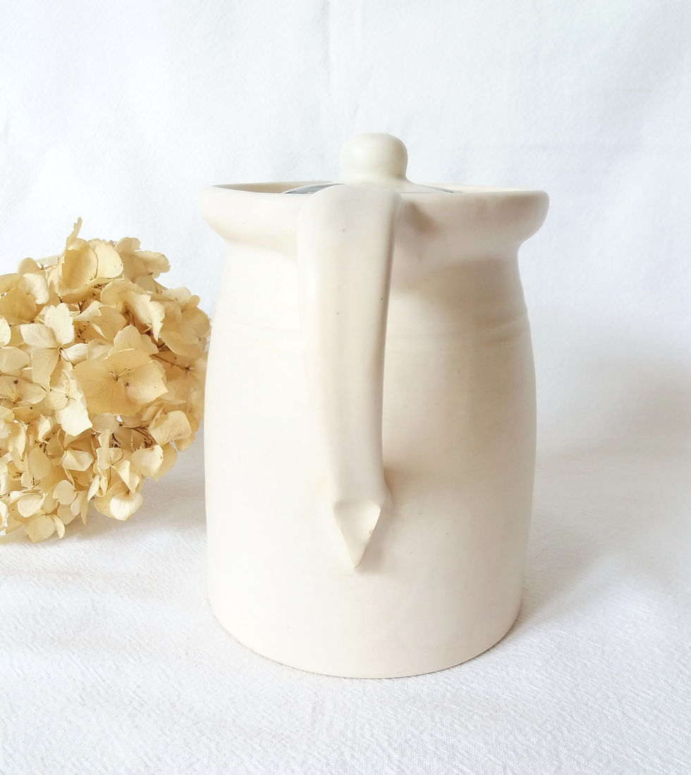 Miniature : Pichet couvert fleuri " Poteries du Marais" Années 60-70