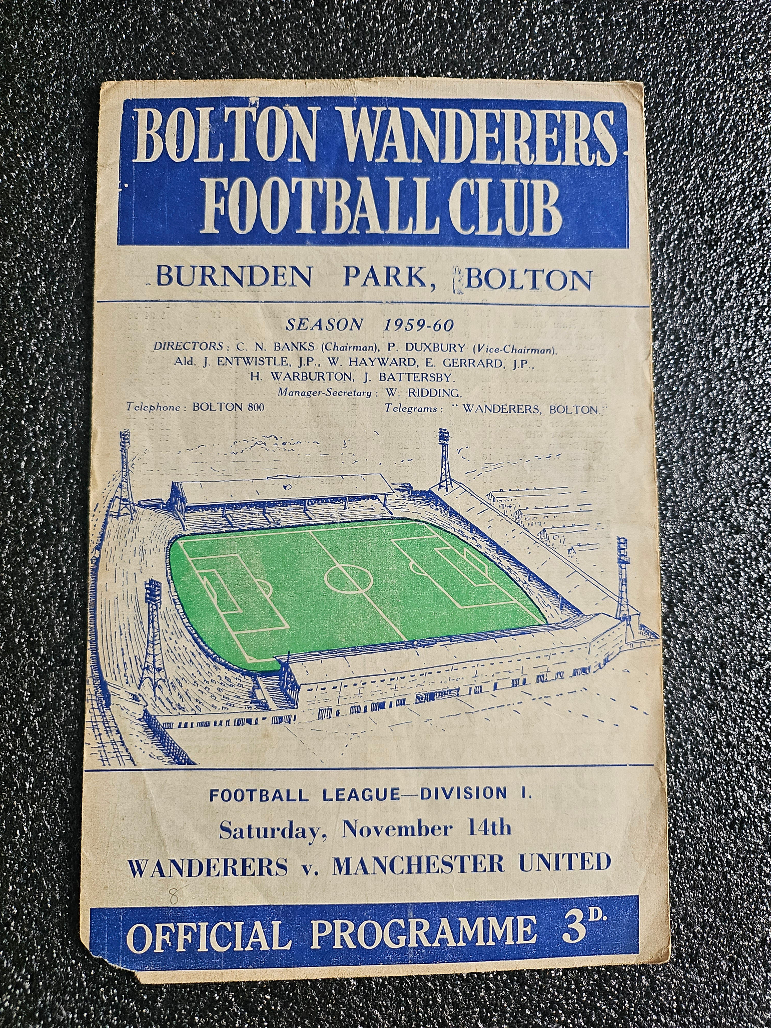 Bolton Wanderers v Manchester United - 1959-1960 - Division 1