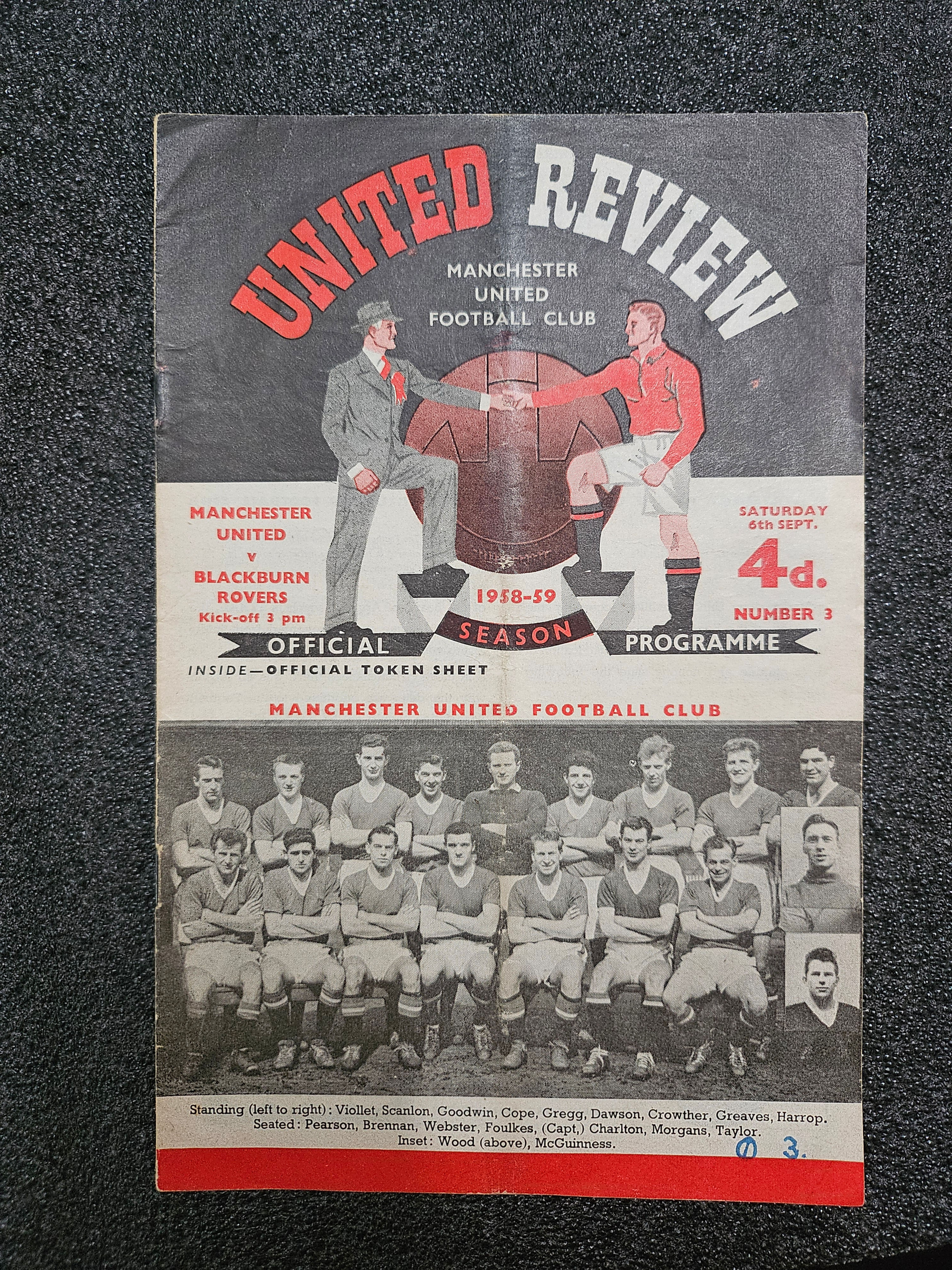 Manchester United v Blackburn Rovers - 1958-1959 - Division 1