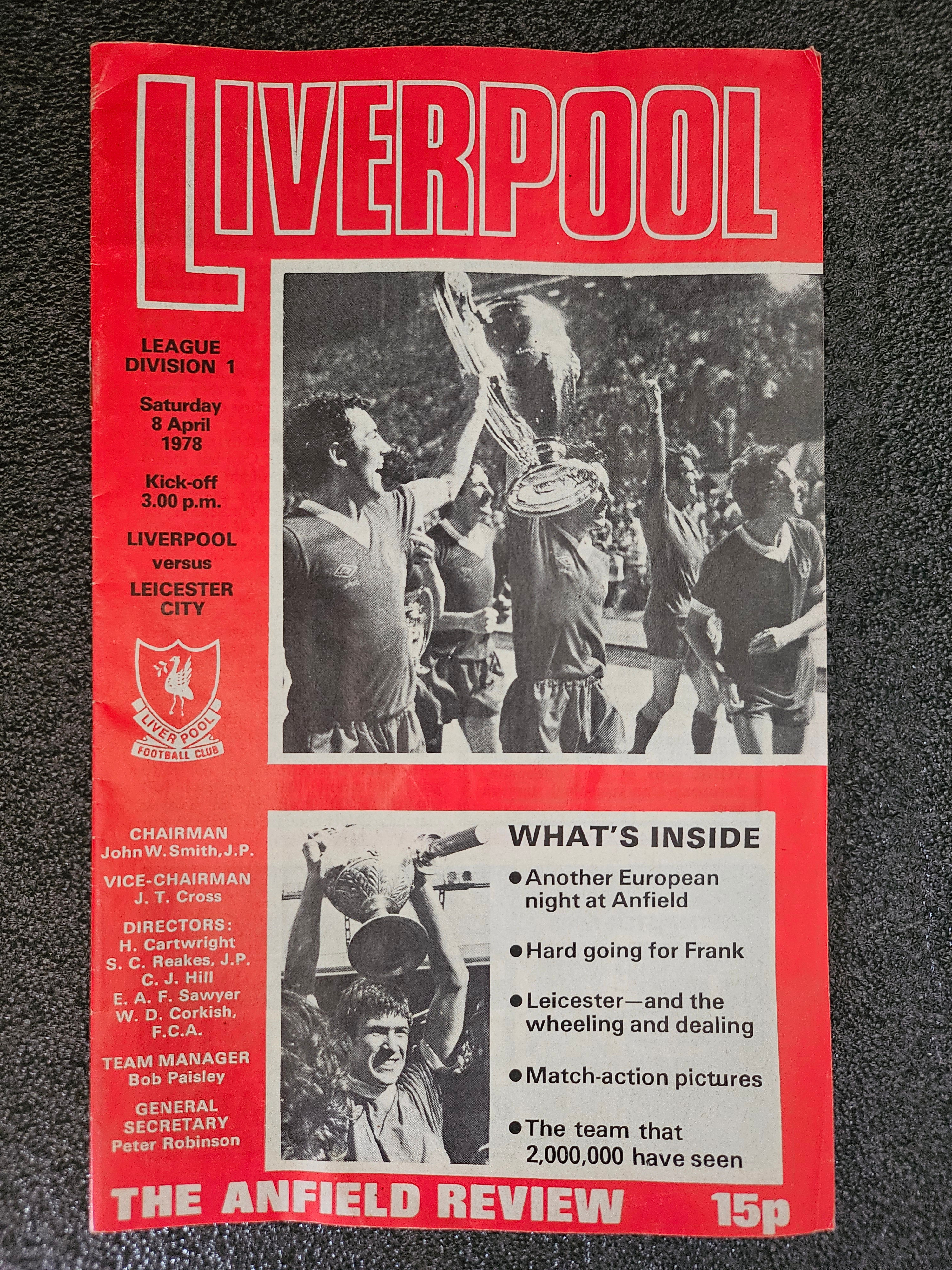 Liverpool v Leicester City 1977-1978 - Division 1