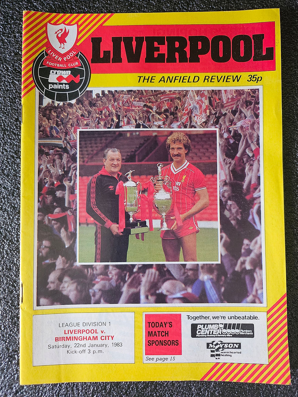 Liverpool v Birmingham City 1982-1983 - Division 1