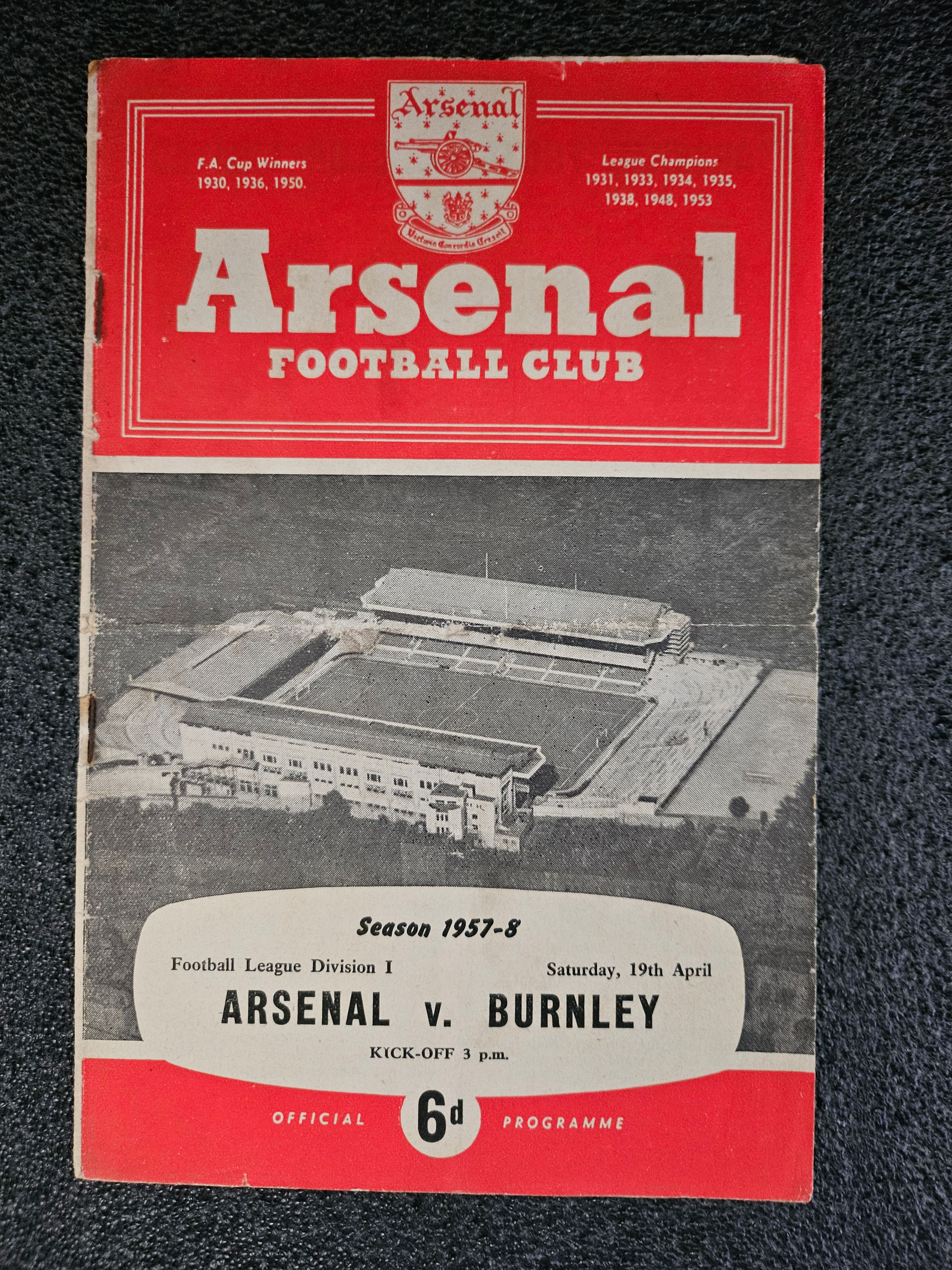 Arsenal v Burnley - 1957-1958 - Division 1