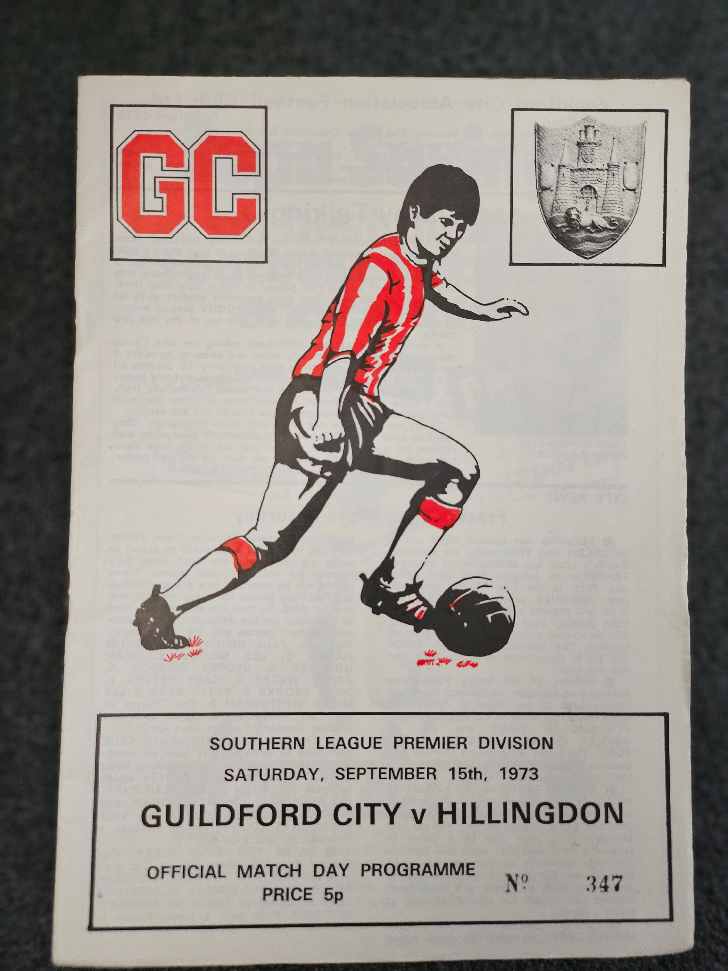 Guildford City v Hillingdon Borough - 1973-1974 - Southern League Premier