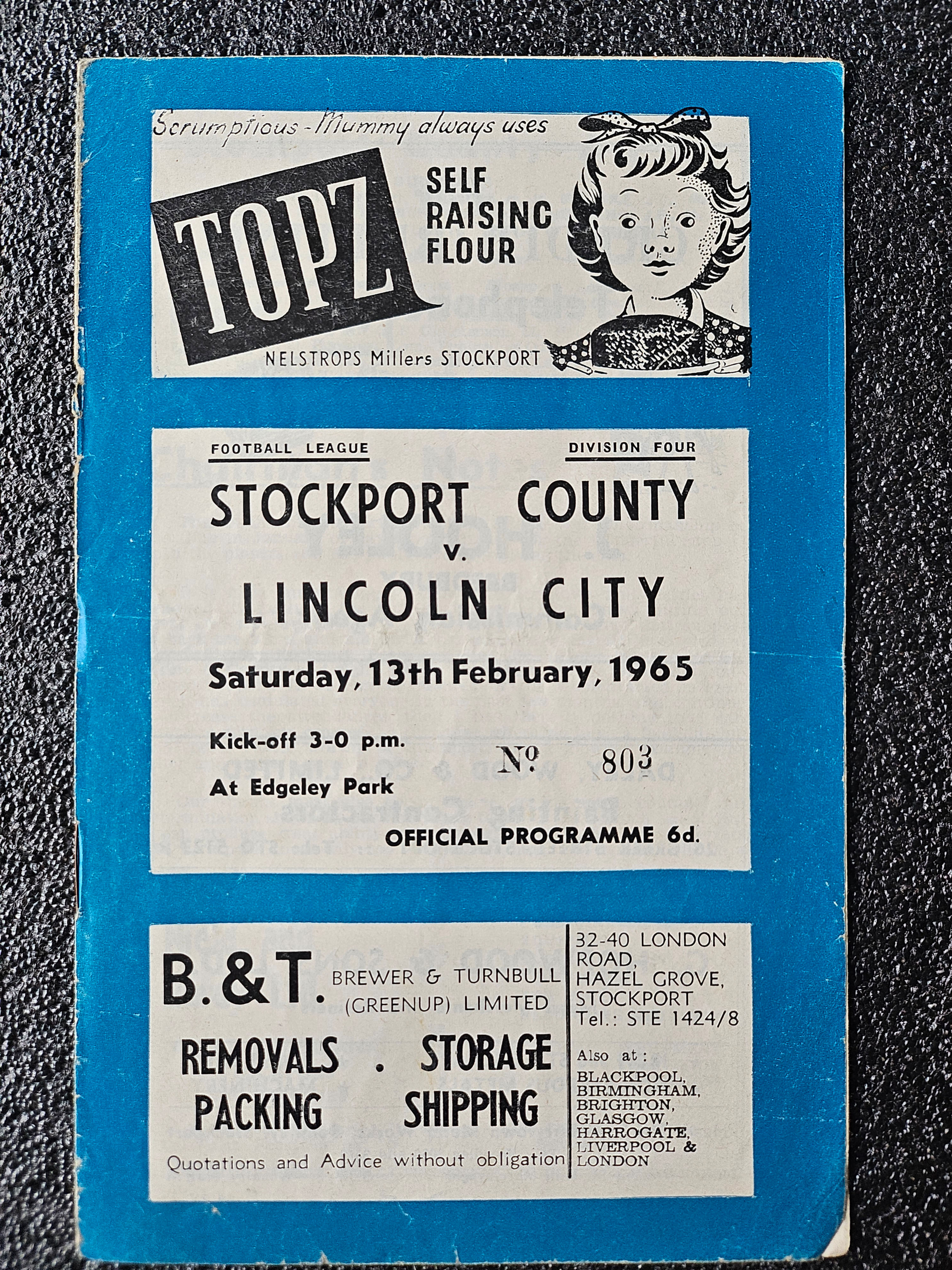 Stockport County v Lincoln City - 1964-1965 - Division 4