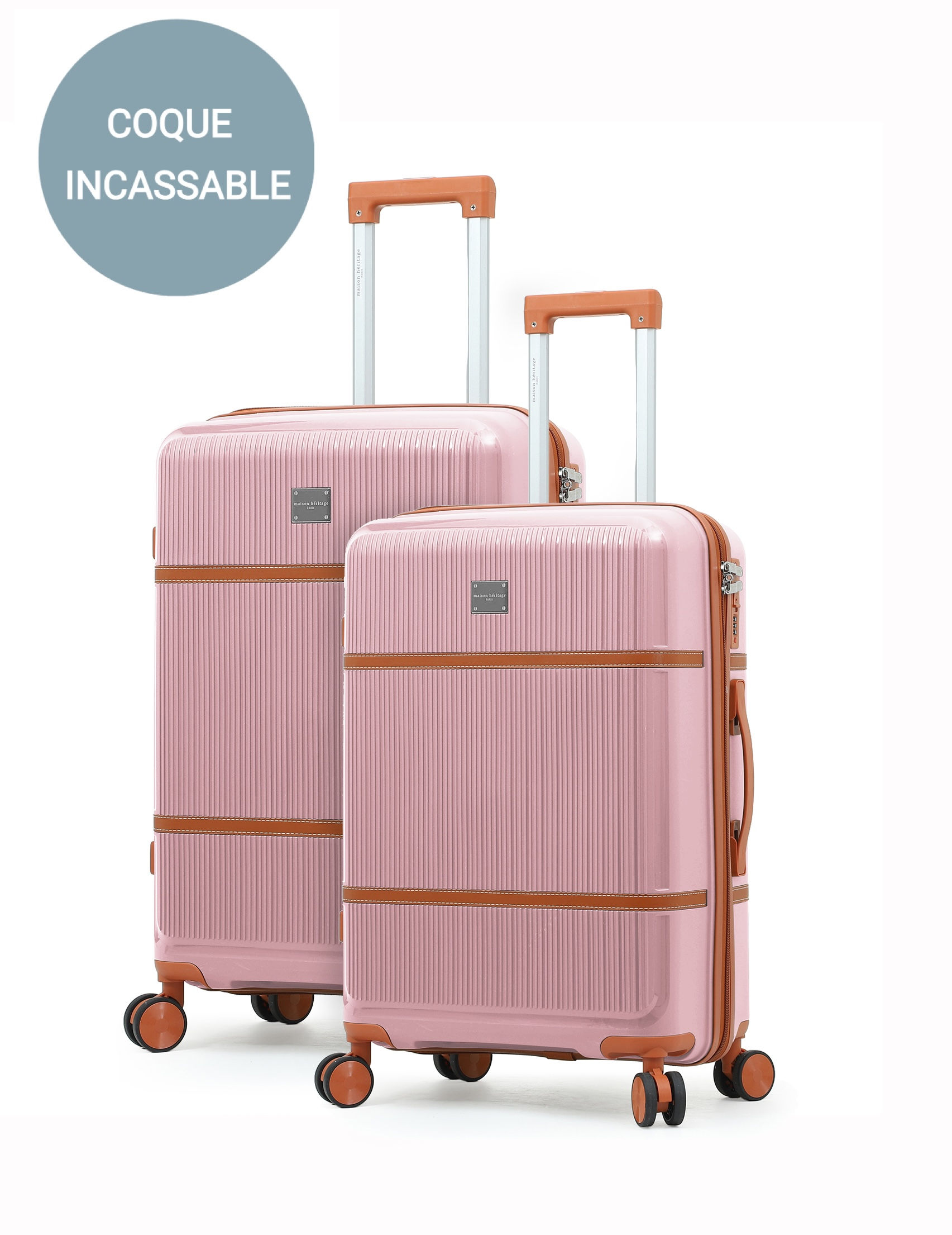 Malesherbes set 2 valises M/L - Rose Gold