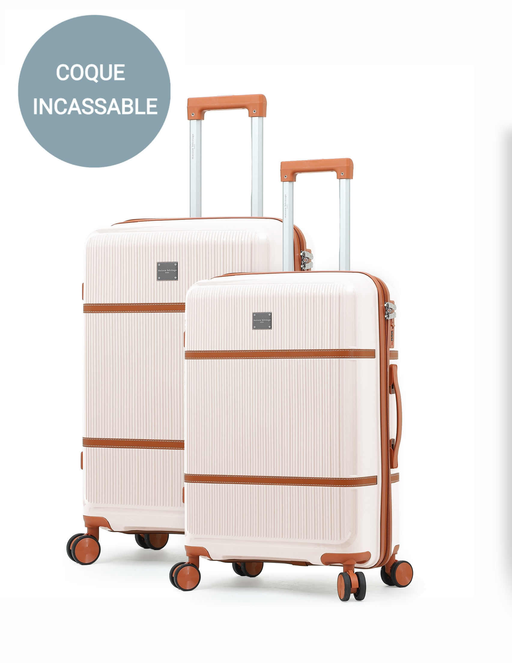 Malesherbes set 2 valises M/L - Crème