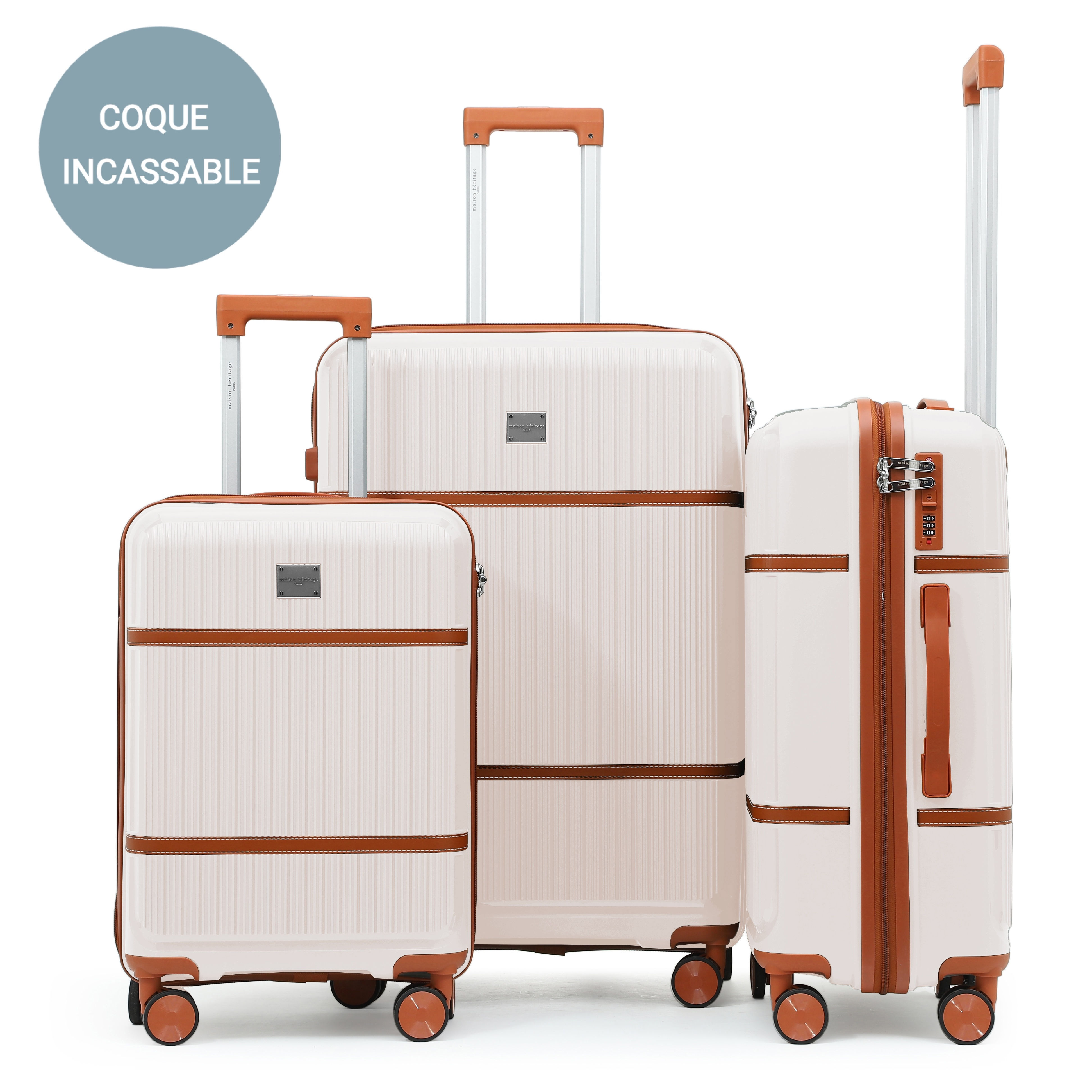 Malesherbes set 3 valises S/M/L - Crème