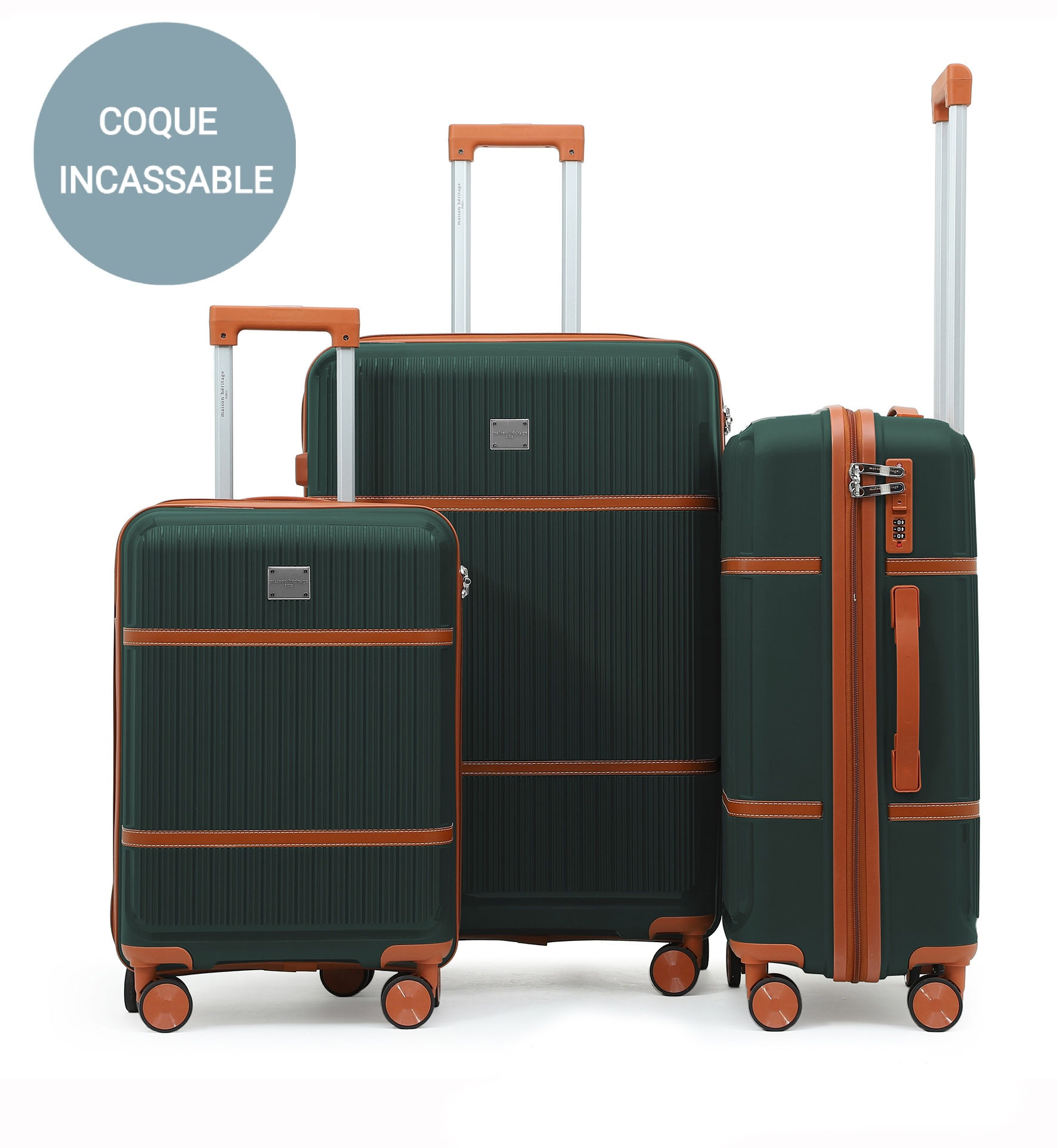 Malesherbes set 3 valises S/M/L - Dark Green
