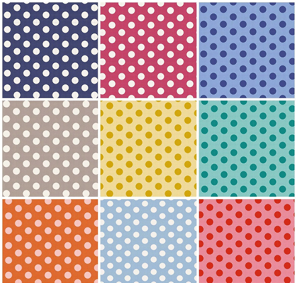 Tilda Permanent Medium Dots by the Fat Quarter: Polkadot