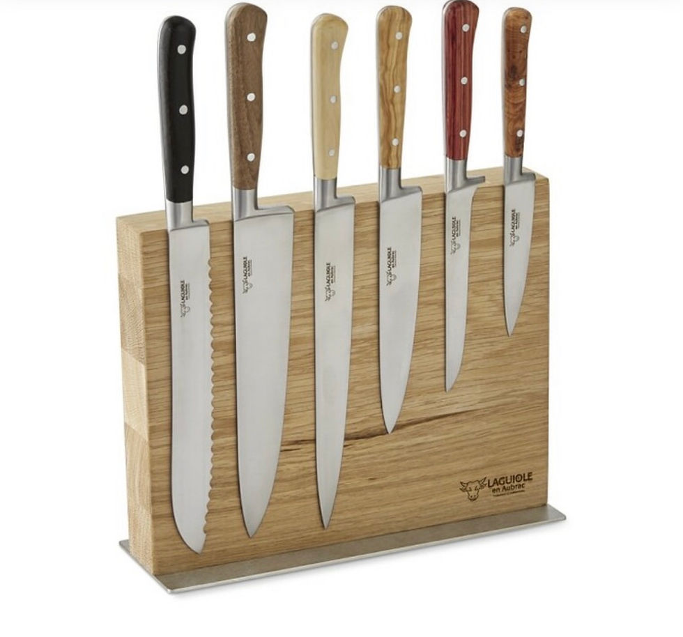 Laguiole 6-piece knife set with magnetic block