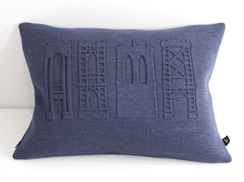 Thumbnail: NYC Bridge embossed cushion cover